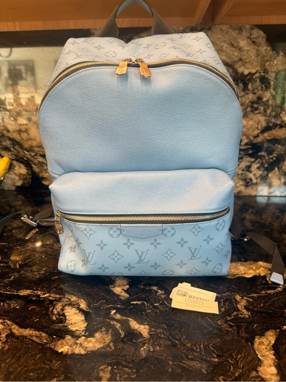 Louis Vuitton Taigarama PM Monogram Lagoon Blue Backpack